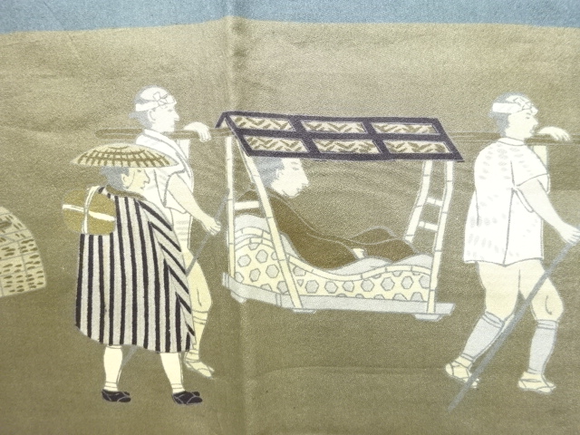 JAPANESE KIMONO / ANTIQUE MENS JUBAN / SILK / PEOPLE IN THE PAST